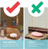 2PCS Self Draining Soap Dishes by HTB, Teak Wood Soap Holder, Soap Saver for Shower, Bathroom, Bath Tub, Kitchen