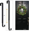 Adjustable Over The Door Wreath Hanger, 14.9 to 25 Inches, Wreath Holder for Front Door Decor, Black