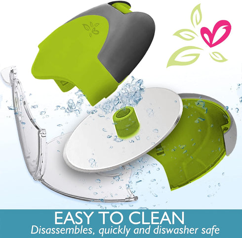 Green Pizza Cutter Wheel with Protective Blade Cover, Super Sharp Ergonomic Rubberized Grip, Stainless Steel