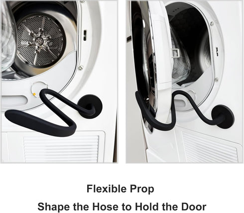 Front Load Washer Door Prop and Holder, Magnetic Door Stopper with Strong Magnet, Fits Most Washers - Black