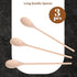 HANSGO 3PCS Long Handle Cooking Spoons, 14 Inch Wooden Tasting Spoons for Japanese Style Cooking