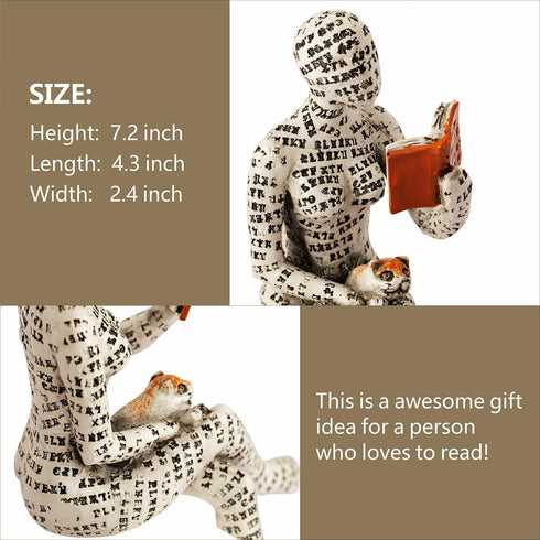 Dlfghos 3 Pieces Pulp Reading Women Figurine Thinker Statue Decor Modern Figurines Abstract Aesthetic Sculpture