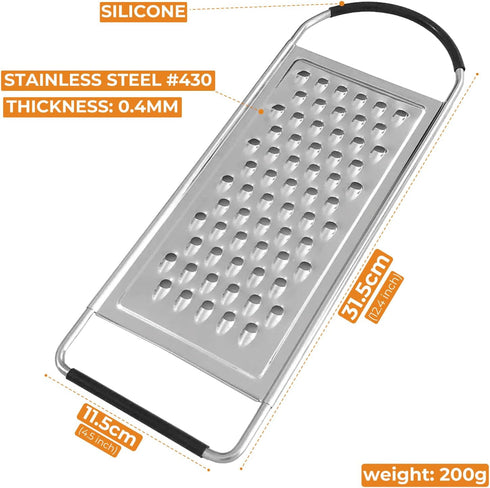 Flat Coarse Grater, SALT Stainless Steel