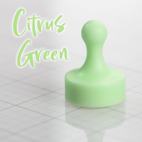 GLASSBOARD STUDIO Powerful Neodymium Magnets, Pawn-Shaped - Strong Fridge/Refrigerator and Whiteboard Magnet, Ideal for Office, Kitchen, Crafts - Rare Earth, Heavy Duty (2, Citrus Green) by Glassboard Studio