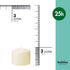 BOLSIUS 6 Ivory Pillar Candles Bulk - 3x3 Inches Set, 25+ Hours Clean Burning, Unscented Dripless Dinner Pillars