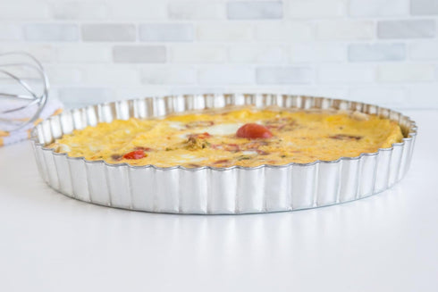 Fox Run Round Tartlet/Quiche Pan with Removable Bottom, 8-Inch, Tin-Plated Steel