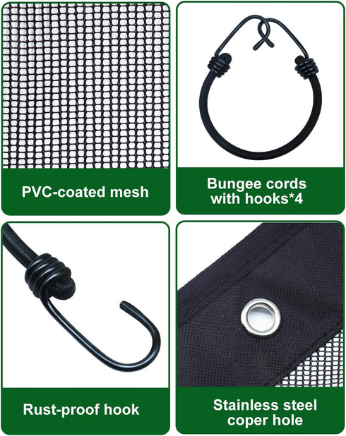 Universal Air Conditioner Cover for Outside Unit, Mesh AC Covers for All Season Protection (36" x 36")