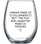 Chance Made Us Colleagues - Best Coworker BFF Gift, Perfect for Work Bestie Friend, 15 oz Stemless Wine Glass