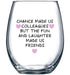 Chance Made Us Colleagues - Best Coworker BFF Gift, Perfect for Work Bestie Friend, 15 oz Stemless Wine Glass