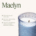 LA JOLIE MUSE Lemon Candle, Citrus Mint Scented Candles for Home, Natural Soy Blue Candle, 6 Oz with 40 Hour Burn