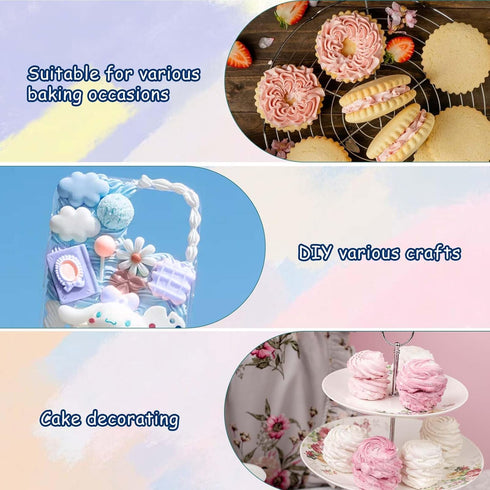 4 Pack Reusable Canvas Cloth Piping Bags, 12 Inch Tipless Icing Bags for Cake Decorating and Baking (White)