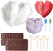 Chocolate Mold Set, Breakable Heart Mold with Hammer, Number and Letter Molds for Cake Decoration and Candy Making