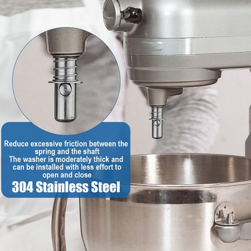 2pcs Stand Mixer Spring and Washer Compatible with Kitchenaid, Stainless Steel Replacement Kit