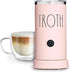 Rae Dunn Electric Milk Frother Steamer, Automatic Milk Steamer and Frother for Coffee, 550 Watt - Blush