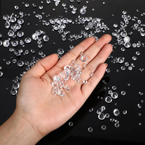 Hicarer 4000 Pieces Diamonds Crystals Acrylic Gems for Wedding Table Scattering, Christmas Party Decorations