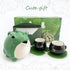 set, Set Frog teapot Teacup, frog tea cute teapot gift, Tea Service Ceramic Tea Pot Send exquisite frog stickers