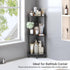 3 2 ELYKEN Corner Shower Caddy Standing, Tier Rustproof Metal Shower Organizer with Soap Holder, Floor Shower Corner
