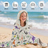 30" 50", Dinosaur Hooded Beach Towel for Kids, Alphabets Hooded Towels for Toddlers x Kids Beach Towels for Pool