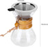 Pissente 400ml Pour Over Coffee Maker, High Temperature Resistant Glass Dripper with Stainless Steel Filter