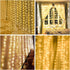 AOMIG Lights,300 Light,8 9.89.8Ft Fairy Curtain LED Warm White Window Curtain String Modes Waterproof Curtain String