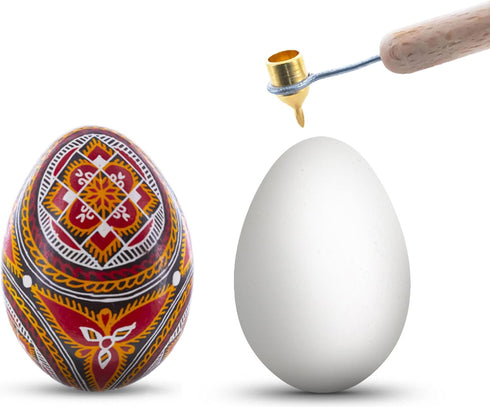 3.5 Inches BestPysanky Blown Out Hollow Real Goose Eggshell, Empty Cleaned-Out Egg for Easter Egg Decorating, DIY