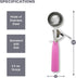 Good Living Ice Cream Scoop, Disher with Trigger Lever and Comfort Grip Handle, 1 Pack