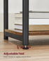 3-Tier 11.8 13.4 22.8 Inches, VASAGLE Side Table with Charging Station, End Table with USB Ports and Outlets