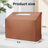 QUISBE (Brown-1 Pack) Disposable Hand Towel Box Cover Compatible with Kleenex Disposable Paper Hand Towels, Leather