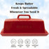 MKYHBOO Countertop, Ceramic Butter Dish With Lid for Covered Butter Holder With Lid, Red Butter Container, Butter Tray