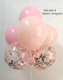12inch Blush Pink Balloons and Rose Gold Confetti Balloons for Baby Shower Birthday Girl Party Decorations