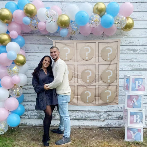 Gender Reveal Tic Tac Toe Board Game, Gender Reveal Games Tic-Tac-Toe for He or She, Baby Gender Reveal Ideas Party