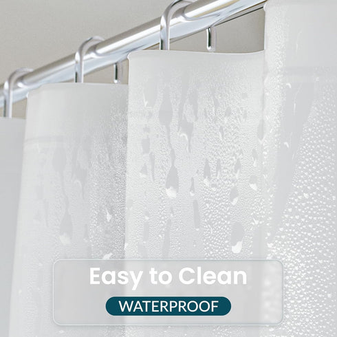 Titanker White Shower Curtain Liner - 72 x 84 Extra Long Plastic Washable Shower Liner PEVA Shower Curtains for