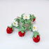 Cute Crochet Daisy Strawberry Hanging Plant, Aesthetic Rear View Mirror Ornament for Car, Handmade Decor Gift