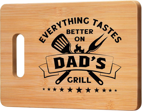 Unique Bamboo Cutting Board Gift for Dad, Best Birthday Gift, Cool Christmas, Father's Day Gift