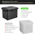 17 Inches DocSafe Storage Ottoman with Lock,Fireproof Folding Ottoman Foot Rest Stool Storage Chest with Storage Safe