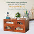 Store and Display Wooden Desk Top Organizer Cabinet, Mahogany Wood Chest with 4 See-Through Drawers