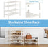 2 Closet, Bathroom27 x11 x13 2 Tier Bamboo Shoe Rack Storage Organizer for Multifunctional Stackable Free Standing Shoe