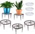 DEELF OUTLET 3 Pack 9 inches Metal Plant Stands with Saucer for Indoor and