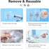 Adhesive Hooks Removable Wall Hooks, 13 LB Ceiling Hook, Transparent Seamless Waterproof, 10 Pack