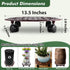 1 Packs 14 Inch Rolling Plant Stand with Wheels Metal Plant Caddy with Wheels Heavy Duty Round Plant Stand Indoor Iron