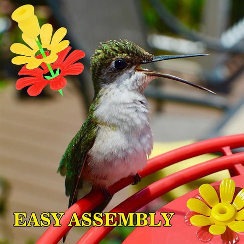 Wild Bird Feeder Flower 30Pcs, Hummingbird Feeder Replacement Parts, Attractive Design for Hummingbird Mouth