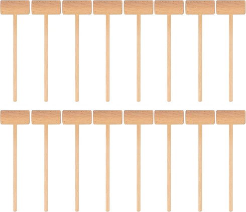 Sisims 8.26" Wooden Crab Mallets Crab Hammers Lobster Seafood Crackers (16 pieces)