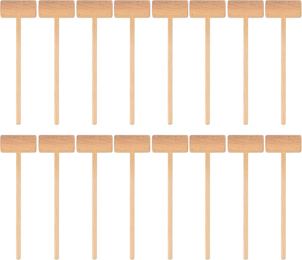 Sisims 8.26" Wooden Crab Mallets Crab Hammers Lobster Seafood Crackers (16 pieces)