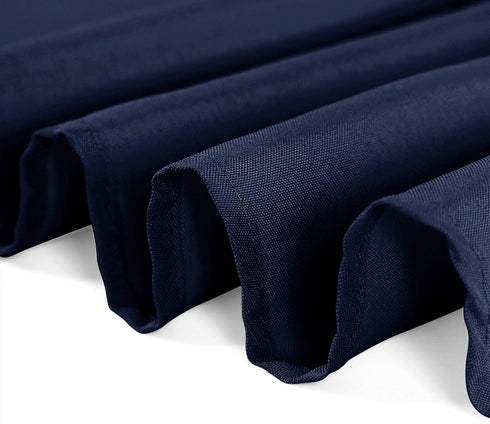 108 Inch Round Tablecloth - Washable Polyester Decorative Table Cover for Wedding Party Dining (Navy)