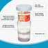 16 oz 6-Pack Xyptorix Overnight Oats Containers with Airtight Lids - Leak-Proof Wide Mouth Mason Jars & Divided Cups