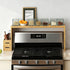 BESLCEID 31-inch bamboo stove rack for above the hob, kitchen bamboo spice rack,