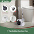 Eyliden Toilet Bowl Wand Kit and Plunger Combo - 10pcs Refills, Disposable Toilet Brush and Plunger with Holder Set,