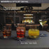 Angardy Homeware Set 6 Silicone Coasters for Drinks of & Gold Holder with Smart and Modern Groove Patterns - protecs