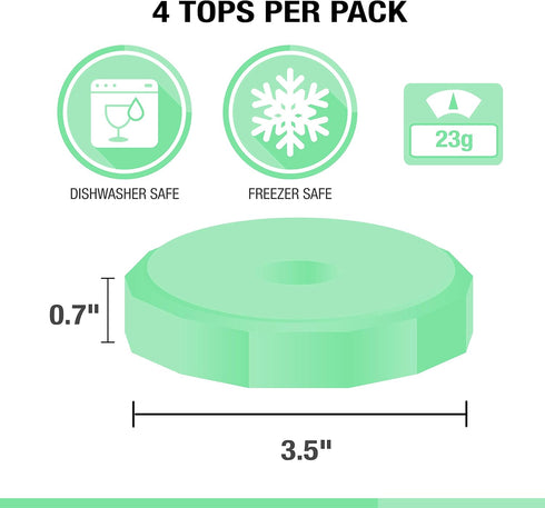 Masontops Tough Tops - Ball Wide Mouth Mason Jar Lids, Plastic Leakproof, Multi Colored Reusable Canning Lids