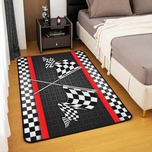 Boys Race Car Play Mat,Kids Play Rugs,Kid Playroom Carpet with Rubber Backing,Kids Playing Rug & Car Carpet,Perfect